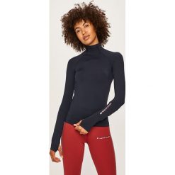 Tommy Sport - Longsleeve. Niebieskie topy damskie Tommy Sport, s, bez wzorów, z elastanu, z długim rękawem, na golfa. Za 339,90 zł.