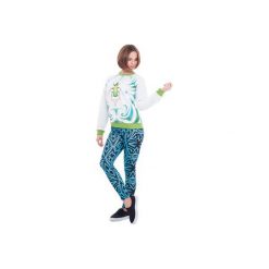 Carabus Sweatshirt Raglan (Green). Zielone bluzy damskie OKUAKU, xl, z nadrukiem, z bawełny. Za 279,00 zł.