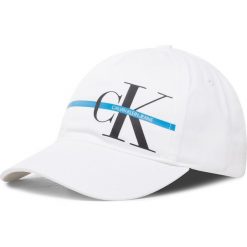 Czapka z daszkiem CALVIN KLEIN JEANS - Monogram Stripe Bb Cap IU0IU00101 YAF. Białe czapki męskie Calvin Klein Jeans, bez wzorów, z bawełny. Za 139,00 zł.