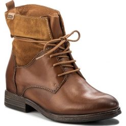 Botki PIKOLINOS - W8M-8923 Brandy/Tan. Brązowe buty zimowe damskie Pikolinos, z polaru, na obcasie. W wyprzedaży za 379,00 zł.