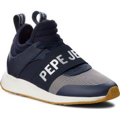 Sneakersy PEPE JEANS - Koko Logo PLS30741 Navy 595. Niebieskie półbuty damskie Pepe Jeans, z jeansu. W wyprzedaży za 239,00 zł.