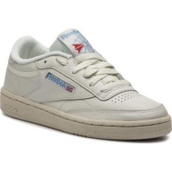 Buty Reebok - Club C 85 V69406 Chalk/Pprwhite/Blue/Red. Brązowe buty sportowe damskie Reebok, na co dzień, bez wzorów, ze skóry, bez obcasa, bez zapięcia. Za 399,00 zł.