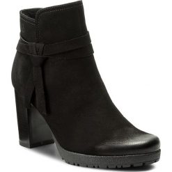 Botki CAPRICE - 9-25422-29 Black Nubuc 008. Czarne buty zimowe damskie marki Caprice, z materiału, na obcasie. W wyprzedaży za 269,00 zł.