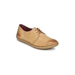 Derby Kickers HOLSTER. Pomarańczowe półbuty damskie Kickers, bez wzorów, bez obcasa, bez zapięcia. Za 233,40 zł.