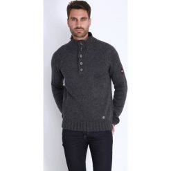 Golfy męskie: Sweter w kolorze ciemnoszarym