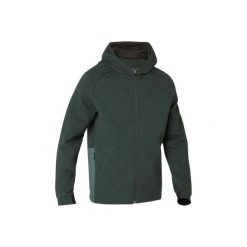 Bluza na zamek z kapturem Gym & Pilates 530 męska. Zielone bluzy męskie DOMYOS, xl, bez wzorów, z elastanu, z kapturem, bez rękawów, z kapturem. Za 119,99 zł.