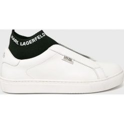 Karl Lagerfeld - Buty. Czarne buty sportowe damskie KARL LAGERFELD, bez wzorów, ze skóry, sportowe. W wyprzedaży za 599,90 zł.