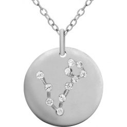 Srebrny naszyjnik z diamentem - dł. 40 cm. Szare naszyjniki damskie Aria, z diamentem, srebrne. W wyprzedaży za 879,95 zł.