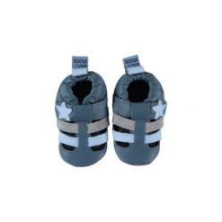 Shooshoos Boys Baby Buty do raczkowania SIROCCO blue - niebieski - Gr.od narodzin. Niebieskie buciki niemowlęce Shooshoos, ze skóry, bez zapięcia. Za 99,00 zł.