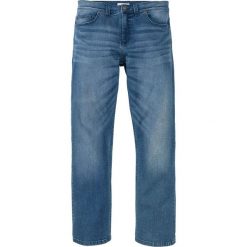 Dżinsy ze stretchem Regular Fit Bootcut bonprix niebieski "used". Niebieskie jeansy męskie regular marki bonprix. Za 99,99 zł.
