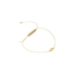 Bransoletka Cytryn Sznurek złoto. Żółte bransoletki damskie Brazi druse jewelry, z nylonu, z cytrynem, złote. Za 60,00 zł.