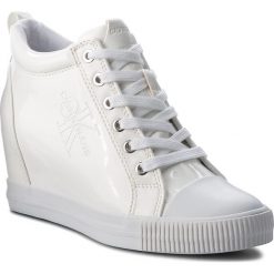 Sneakersy CALVIN KLEIN JEANS - Ritzy RE9799 White. Białe sneakersy damskie Calvin Klein Jeans, z gumy. Za 569,00 zł.