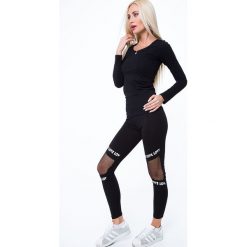 Legginsy z siateczką czarne 8032. Czarne legginsy damskie marki Fasardi, s. Za 39,00 zł.