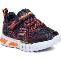 Sneakersy SKECHERS - Flex-Glow 90542N/NVRD Navy/Red. Niebieskie trampki chłopięce Skechers, bez wzorów, ze skóry ekologicznej, na rzepy. Za 219,00 zł.
