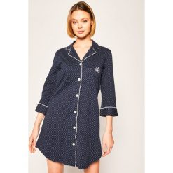 Koszulka piżamowa Lauren Ralph Lauren I813702. Niebieskie piżamy damskie Lauren Ralph Lauren, xs, bez wzorów, z bawełny, bez rękawów. W wyprzedaży za 229,00 zł.