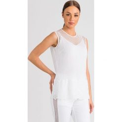 TOP ermanno scervino. Białe bluzki damskie Ermanno Scervino, bez wzorów, bez kołnierzyka. Za 919,00 zł.