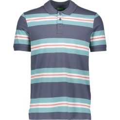 Koszulka polo w kolorze niebieskim. Niebieskie koszulki męskie Benetton, s, w paski, z bawełny, polo, bez rękawów. W wyprzedaży za 55,95 zł.