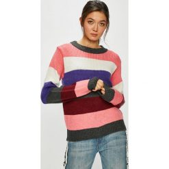 Only - Sweter Dina. Różowe swetry klasyczne damskie marki ONLY, s, z poliesteru, z okrągłym kołnierzem. W wyprzedaży za 79,90 zł.