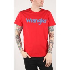 Wrangler Koszulka Czerwony. Czerwone podkoszulki męskie Wrangler, s, z nadrukiem, z bawełny, bez kołnierzyka, krótkie. Za 56,95 zł.