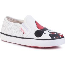 Tenisówki GEOX - J Kilwi G. H J02D5H 000AN C0050 S White/Red. Białe trampki dziewczęce Geox, bez wzorów, ze skóry, bez zapięcia. W wyprzedaży za 209,00 zł.