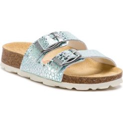 Klapki SUPERFIT - 4-00119-75 M Hellgrun. Szare sandały dziewczęce Superfit, ze skóry ekologicznej, bez zapięcia. Za 129,00 zł.
