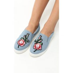 Trampki damskie slip on: Niebieskie Slip On Eren