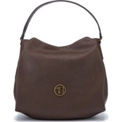 Trussardi Jeans Rabarbaro Torebka Brązowy. Pomarańczowe torebki klasyczne damskie Trussardi Jeans, w paski, z jeansu, bez dodatków. Za 697,95 zł.