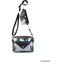 Torebka Double Bag- moro z metalikami. Szare torebki klasyczne damskie marki Pakamera, moro, ze skóry. Za 430,00 zł.
