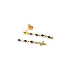Earrings Spinel Metalizowany złoto. Czarne kolczyki damskie Brazi druse jewelry, z spinelem, srebrne. Za 160,00 zł.