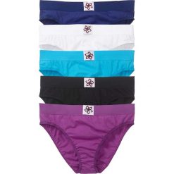 Figi (5 par) bonprix kolorowy. Czarne majtki damskie bonprix, z tkaniny. Za 34,95 zł.