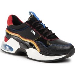 Sneakersy KARL LAGERFELD - KL61728 Black Lthr/Textile W/Multi. Czarne półbuty damskie KARL LAGERFELD, ze skóry. Za 969,00 zł.