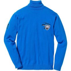 Golfy męskie: Sweter z golfem Regular Fit bonprix lazurowy