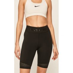 Nike - Szorty. Czarne spodenki sportowe damskie Nike, s, bez wzorów, z elastanu, sportowe, dri-fit (nike). Za 169,90 zł.