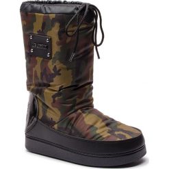 Śniegowce LOVE MOSCHINO - JA24072G06JN0852 St.Camouf.Mili. Zielone kozaki damskie Love Moschino, na zimę, ze skóry ekologicznej, bez zapięcia. W wyprzedaży za 399,00 zł.