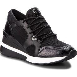 Sneakersy MICHAEL MICHAEL KORS - Liv Trainer 43T8SCFS1D Black. Czarne sneakersy damskie marki MICHAEL Michael Kors, z gumy, przed kolano, na wysokim obcasie. Za 759,00 zł.
