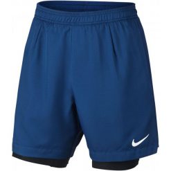 Nike Spodenki Tenisowe M Nkct Dry Short Baseline Rib L. Niebieskie spodenki i szorty męskie marki Nike, m, sportowe, tenisowe, dri-fit (nike). W wyprzedaży za 167,00 zł.