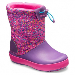 Crocs Buty Crocband Lodgepoint Graphic Boot Neon Magenta/Amethyst 30-31 (c13). Czerwone buciki niemowlęce chłopięce Crocs, na zimę, z materiału. Za 285,00 zł.