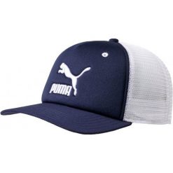 Puma Czapka Z Daszkiem Archive Trucker Cap Adult Peacoat. Niebieskie czapki z daszkiem męskie marki Puma, z haftami, sportowe. W wyprzedaży za 55,00 zł.