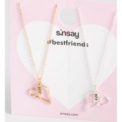 Naszyjniki Bff - Wielobarwny. Szare naszyjniki damskie Sinsay. W wyprzedaży za 10,00 zł.