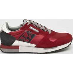 Napapijri - Buty. Czerwone buty sportowe męskie marki Napapijri, ze skóry, na sznurówki. Za 429,90 zł.