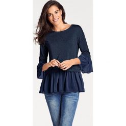 Sweter w kolorze granatowym. Niebieskie swetry damskie Heine, bez wzorów, bez rękawów, bez kaptura. W wyprzedaży za 109,95 zł.