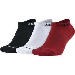Skarpety Jordan Jumpman No-Show 3PPK (SX5546-011). Czerwone skarpetki męskie marki Jordan, z poliesteru. Za 59,99 zł.