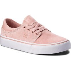 Tenisówki DC - Trase Le ADJS300145 Peach Parfait (Ppf). Różowe półbuty damskie marki DC, bez wzorów, z zamszu, bez zapięcia. W wyprzedaży za 249,00 zł.