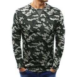 Swetry klasyczne męskie: Sweter męski woodland camo (wx0993)