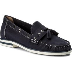 Mokasyny CAPRICE - 9-24205-20 Navy Nubuc 810. Niebieskie mokasyny damskie marki Caprice, ze skóry, na obcasie. W wyprzedaży za 159,00 zł.