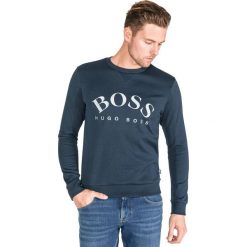 BOSS Salbo Bluza Niebieski. Niebieskie bluzy męskie Boss, m, z haftami, z bawełny, bez kołnierzyka, bez rękawów, bez kaptura. Za 573,95 zł.