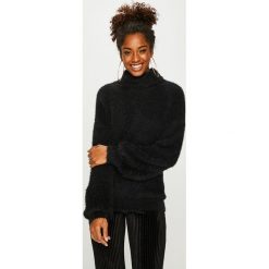 Answear - Sweter. Czarne golfy damskie marki ANSWEAR, uniwersalny, z dzianiny, z krótkim rękawem. W wyprzedaży za 139,90 zł.