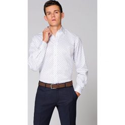 Koszula Biała z Nadrukiem Hilda. Białe koszule męskie LANCERTO, m, z nadrukiem, z bawełny, eleganckie. Za 299,90 zł.