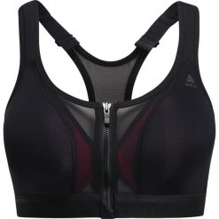 Biustonosze sportowe: ODLO SPORTS BRA DOUBLE HIGH Biustonosz sportowy black/beetroot purple