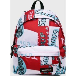 Eastpak - Plecak. Czerwone plecaki damskie Eastpak, w paski, z poliesteru. W wyprzedaży za 129,90 zł.